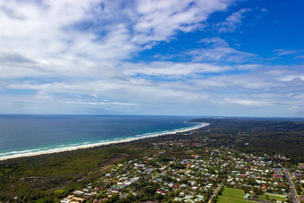 空中视图wategoes海滩拜伦湾照片<strong>旋翼</strong>机拜伦湾昆士兰澳大利亚