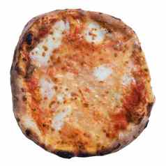 margherita披萨烤食物孤立的白色