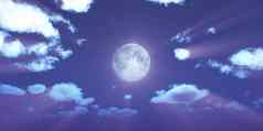 完整的月亮晚上晚上天空