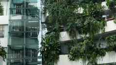 曼谷泰国12月emquartier奢侈品购物中心设计购物中心绿色环境友好的概念开放空气挂花园梯田瀑布