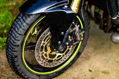 细节黑色的摩托车本田大黄蜂摩托车细节照片布加勒斯特罗马尼亚