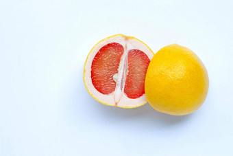 高维生素多汁的葡萄柚白色
