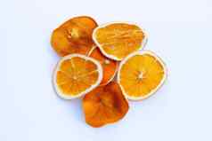 切片干橙子白色背景