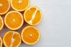切片橙子表格背景高维生素多汁的甜蜜的