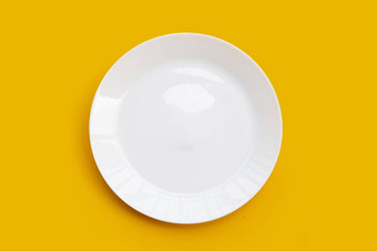 空白色菜板黄色的背景