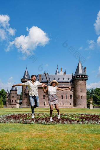 城堡她utrecht视图她城堡荷兰城堡她位于utrecht荷兰当前的建筑建原始城堡日期