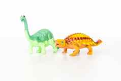玩具恐龙白色背景玩具孩子们