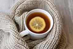 姜茶柠檬季节感冒感染加强免疫力