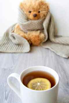 姜茶柠檬季节感冒感染加强免疫力