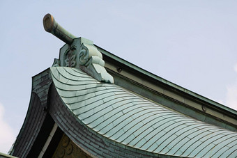 山墙平铺的屋顶明治神社