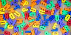 字母学习概念关闭玩具信幼儿园