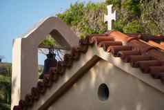屋顶美丽的房子交叉贝尔玛丽亚克里特岛希腊