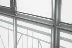 白色织物辊百叶窗塑料窗口阳台生活房间