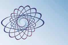 原子图标科学标志原子象征电子质子