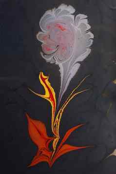 埃布鲁大理石花纹艺术花模式摘要彩色的背景