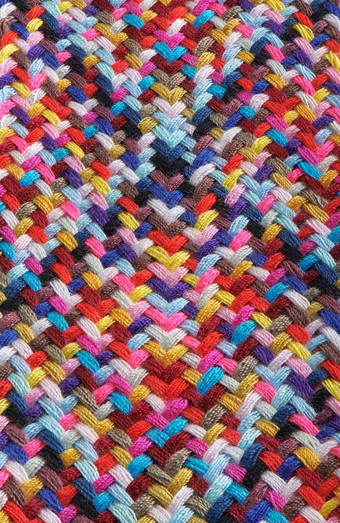 编织多彩色的缝纫线程照片叠加