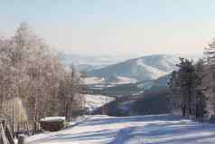 冬天雪山景观