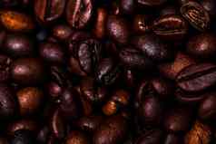 咖啡豆子背景背景烤咖啡豆子