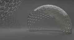 模型透明的玻璃圆顶圆顶封面展览保护障碍呈现