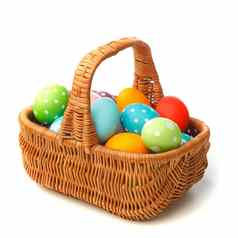 篮子复活节鸡蛋
