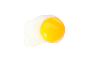 生蛋蛋黄孤立的白色backgroundraw蛋蛋黄孤立的白色背景
