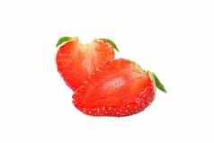 草莓孤立的白色背景夏天甜蜜的水果浆果