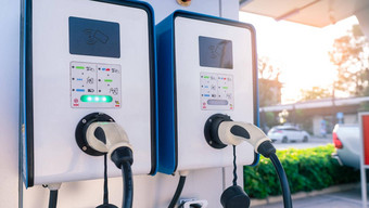 电车充电站负责电池插头车辆电混合动力引擎充电器清洁能源充电点车绿色权力未来运输技术