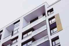 当代欧洲公寓块住宅体系结构现代真正的房地产