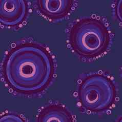 几何无缝的模式纹理完美的联系嵌套的圈大小颜色重复模式圈填满点纺织包装纸横幅紫色的蓝色的