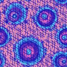 几何无缝的模式纹理完美的联系嵌套的圈大小颜色行重复模式圈点纺织包装纸横幅粉红色的Azure淡紫色
