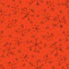 无缝的圣诞节模式涂鸦手随机画雪花包装纸礼物有趣的纺织织物打印设计装饰食物包装背景一年光栅复制珊瑚黑色的