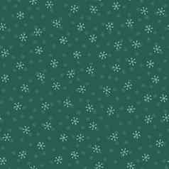 无缝的圣诞节模式涂鸦手随机画雪花包装纸礼物有趣的纺织织物打印设计装饰食物包装背景一年光栅复制绿色白色