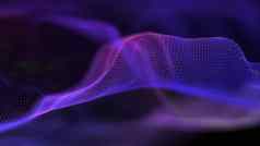 大数据霓虹灯背景的角度来看科技背景紫色的网络紫色的技术背景网络技术波声音