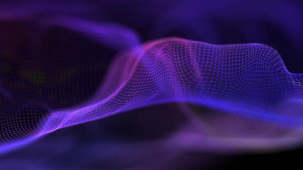 大数据霓虹灯背景的角度来看科技背景紫色的网络紫色的技术背景网络技术波声音