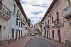 基多(Quito)城市街视图厄瓜多尔南美国