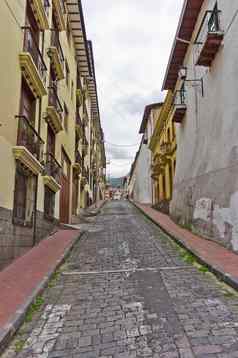 基多(Quito)城市街视图厄瓜多尔南美国