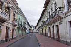 基多(Quito)城市街视图厄瓜多尔南美国