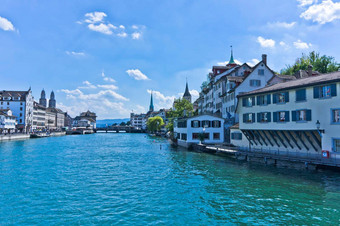 苏黎世城市视图湖瑞士欧洲