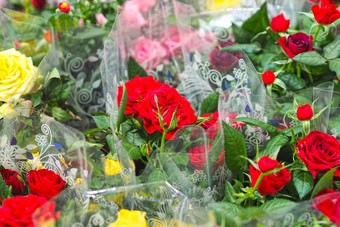 美丽的花束生活玫瑰花花商店