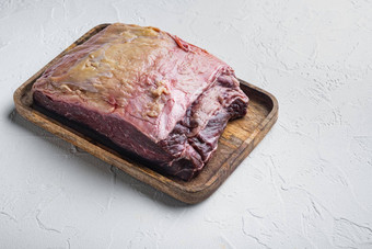 纹理状的牛排大理石的牛肉肉白色背景