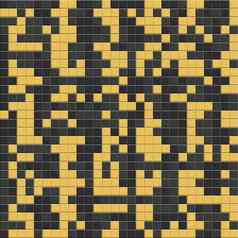 黑色的黄色的小体砖模式固体表壁纸概念首页装饰室内设计