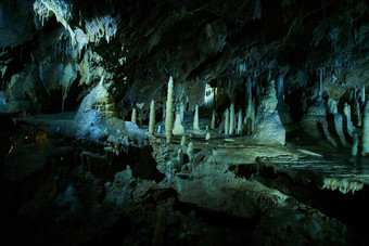 石灰石形成内部马科查洞穴捷克共和国