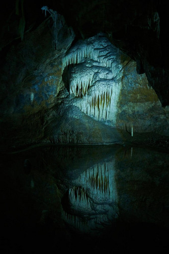 石灰石形成内部马科查洞穴捷克共和国