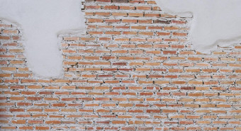 空砖<strong>墙画</strong>纹理快乐红棕色墙宽难看的东西砖墙破旧的建筑损坏的石膏摘要网络横幅复制空间