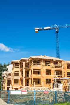 住宅建筑建设低上升木框架建筑