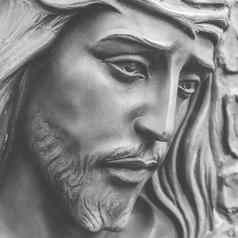 雕像脸耶稣