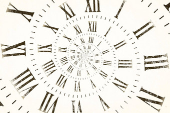 德罗斯特效果背景无限时钟螺旋摘要设计概念相关的时间