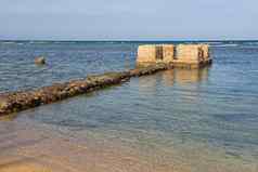 被遗弃的海滩非洲海边沿海度假胜地