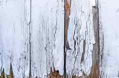 饱经风霜的古董木木板背景纹理白色剥油漆