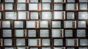 古董电视建筑电视复古的电视可怜的信号接待电视表格呈现